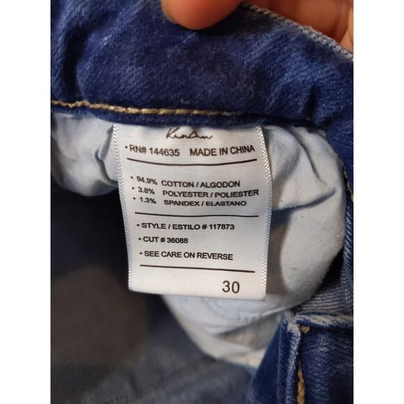 KanCan Sz 30 High Rise Curvy Dark Destructed Skinny Jean - Picture 3 of 7